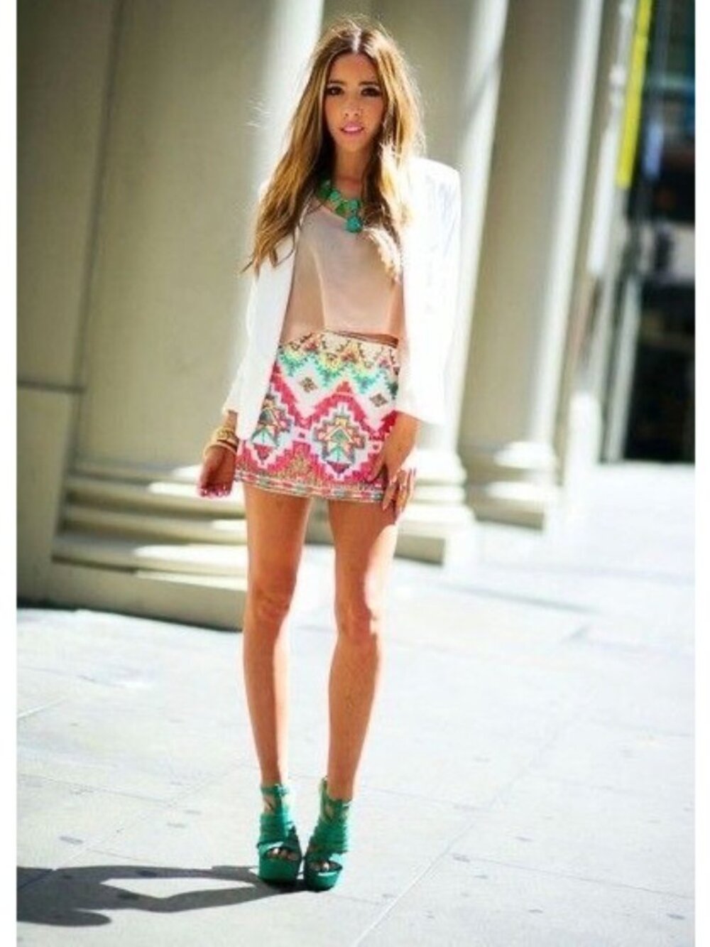 Miami Francescas Sequin Mini Skirt M| Indie Sleaze Bodycon Glam Boho Y2K10 Aztec - Picture 3 of 16